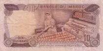 Marruecos 10 Dirhams  Hassan II - 1970 - Fine  - P.57a - Serial BA/6