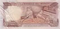 Marruecos 10 Dirhams  Hassan II - 1985 - VF  - P.57b - Serial BE/39