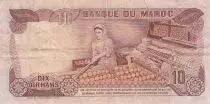 Marruecos 10 Dirhams  Hassan II - 1985 - VF  - P.57b - Serial BE/42