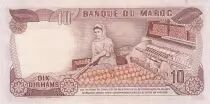Marruecos 10 Dirhams  Hassan II - 1985 - XF +  - P.57b - Serial BE/39