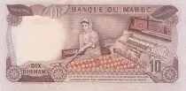 Marruecos 10 Dirhams  Hassan II - 1985 - XF +  - P.57b - Serial BF/2