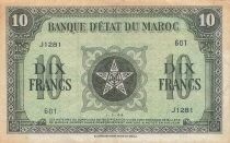 Marruecos 10 Francs - 01-03-1943 - P.25