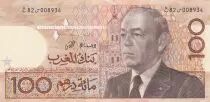Marruecos 100 Dirhams - Hassan II - 1987 - VF to XF - P.65a - Serial 82