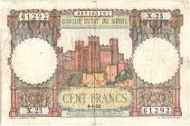 Marruecos 100 Francs - Ksar d\'A�t-ben-haddou - 09-01-1950 - VF - Serial X.23 - P.45