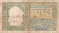 Marruecos 1000 Francs City of Marrakech - 26-02-1949 -  Serial Y.880 - P.16c