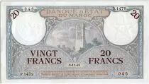 Marruecos 20 Francs Minaret - 08-11-1942  - XF+ - P.1479
