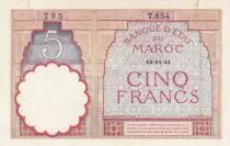 Marruecos 5 Francs 14-11-1941 - XF  - Serial  T.854 - P.23Ab