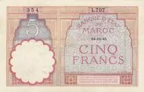 Marruecos 5 Francs 14-11-1941 - XF  - Serial L.707 - P.23Ab