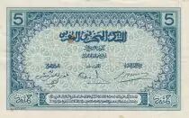 Marruecos 5 Francs Blue and green - 1924 - Serial R.4044 - VF to XF - P.9