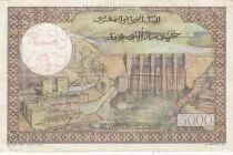 Marruecos 50 Dirhams on 5000 Francs OVERPRINT 02-04-1953 - Serial C.659 - VF - P.51