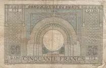 Marruecos 50 Francs - 01-03-1945 - Serial Q.1263