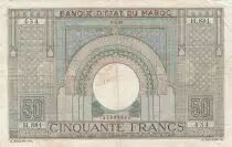 Marruecos 50 Francs 01-03-1945 - VF - Serial H.881 - P.21