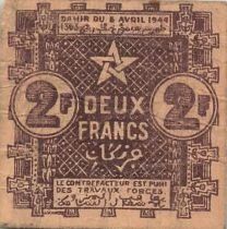 Marruecos Sharifian Sultanate - 2 Francs 1944