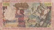 Martinica 10 NF / 1000 Francs P&ecirc;cheur - 1960 - Serial J.33