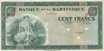 Martinica 100 Francs - Agriculture - 1942 Specimen