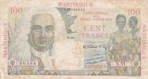Martinica 100 Francs - La Bourdonnais - 1946 - Series S.51