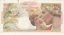 Martinica 1000 Francs - Type 1946 Specimen - P.33 - XF to AU