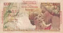 Martinica 1000 Francs - Union fran�aise - ND (1946) - Serial D.8 - P.33