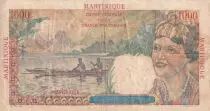 Martinica 1000 Francs - Union fran&ccedil;aise - ND (1946) - Serial D.8 - P.33