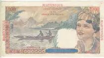 Martinica 1000 Francs - Union fran&ccedil;aise - ND (1946) - Serial D.8