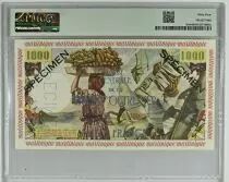 Martinica 1000 Francs Fisherman - Specimen - 1955 - PMG 64