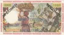 Martinica 1000 Francs Fisherman - Specimen - 1955