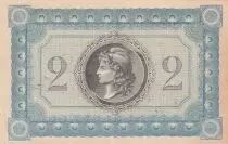 Martinica 2 Francs - Blue  ND (1915) - P.11