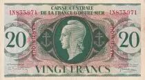 Martinica 20 Francs - Marianne  - 1944 - XF+ - P.24