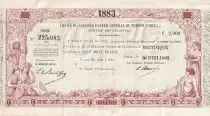 Martinica 2000 Francs - French colonial note - Sign. Chazal - 18-04-1883 - Kol.N�47