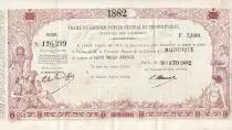 Martinica 2000 Francs - Traite du Tr�sor Public - Sign. Chazal - 18-10-1882- Kol.N�46var