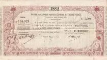 Martinica 2000 Francs - Traite du Tr�sor Public - Sign. Chazal - 18-10-1882- Kol.N�46var
