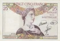 Martinica 25 Francs - 1945 Serial L.48 - P.12 - VF+ / aXF