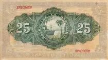 Martinica 25 Francs - Agriculture - ND (1943) - Specimen OOOO - P.17s