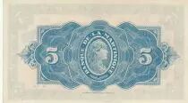 Martinica 5 Francs Liberty - 1942 - S&eacute;rial Q.72