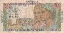 Martinica 500 Francs - Pointe � Pitre - ND (1946) - Serial O.7 - P.32