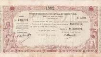 Martinica 5000 Francs - French colonial note - Sign. Chazal - 18-10-1882- Kol.N�46
