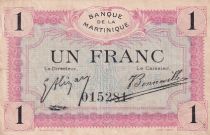 Martinique 1 Franc - Bleu et rose  - ND (1919) - P.10