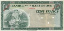 Martinique 100 Francs - Agriculture - 1942 Specimen