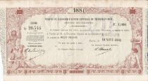Martinique 1000 Francs, Traite du Trésor Public - 1881