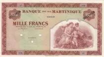 Martinique 1000 Francs Agriculture - 1943 Sp&eacute;cimen
