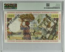 Martinique 1000 Francs Fisherman - Specimen - 1955 - PMG 64