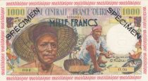 Martinique 1000 Francs Pêcheur - Spécimen - 1955