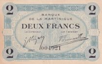 Martinique 2 Francs - Blue  ND (1915) - P.11