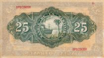 Martinique 25 Francs - Agriculture - ND (1943) - Specimen OOOO - P.17s