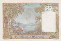 Martinique 25 Francs Buste de femme - Paysage - 1945 Série L.48