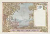 Martinique 25 Francs Buste de femme - Paysage - 1945 S&eacute;rie L.48