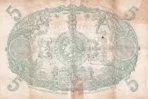 Martinique 5 Francs - Cabasson - Violet - 1901 (1934) - Serial X.283 - P.6