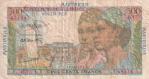 Martinique 500 Francs - Pointe à Pitre - ND (1946) - Serial O.7 - P.32