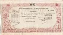 Martinique 5000 Francs - Traite du Trésor Public - Sign. Chazal - 18-04-1883 - Kol.N°46var