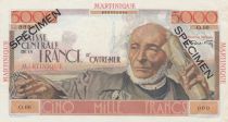 Martinique 5000 Francs Sch?lcher - 1946 Spécimen